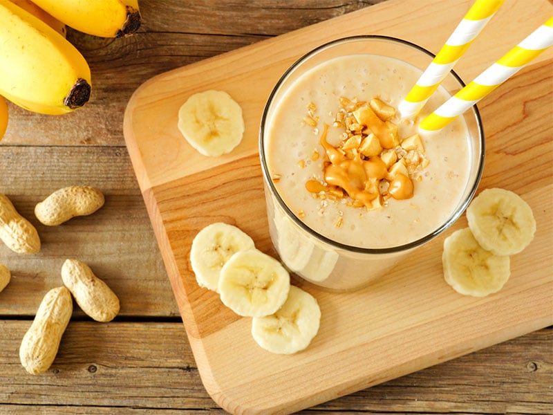 Bananen sind eine schnelle und alternative Energie-Quelle für Sportler:innen - z. B. auch als Smoothie