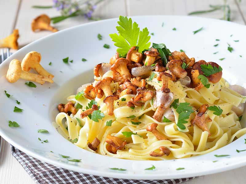 Pfifferlinge eignen sich super für Risotto, Pasta oder als Sauce.