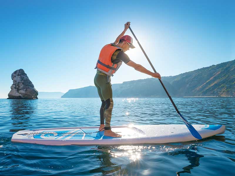 Balance-Surftraining mit Stand up Paddling