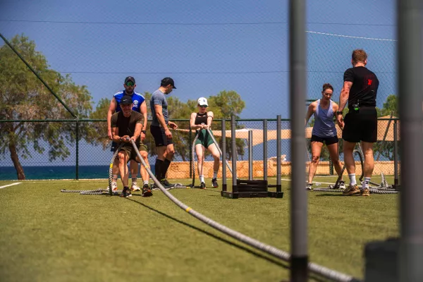 Sled Pull Training bei der Hyrox Week